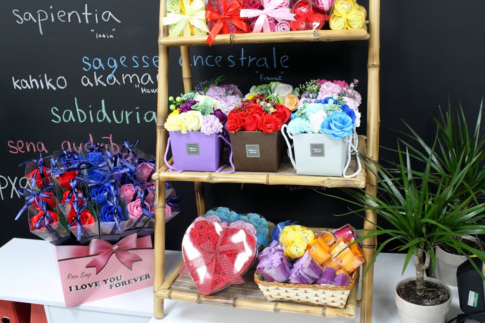 Soap Flower Heart Box